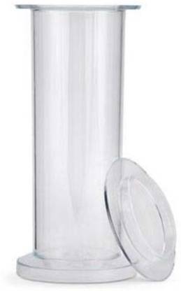 Salco Polystyrene Specimen Jar, 3 Inch x 7 Inch, Transparent - Pack of 4 Measuring Cup