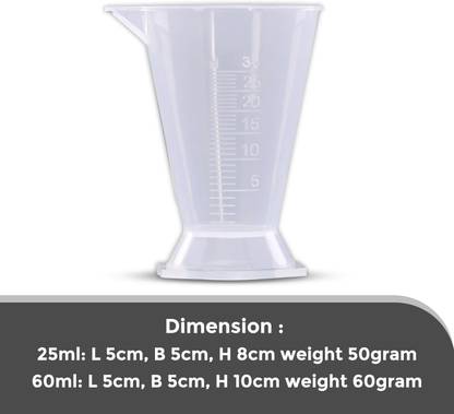Jetflon Economy Transparent Base Medicine Cup I Kitchen I Laboratory Measuring Cup