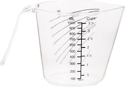 All Time Clear Plastic Measuring Baking Cups Handle Pour Spout Container Measuring Cup