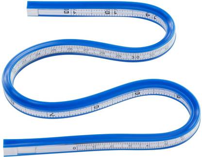 KRYTONE 40cm flexible curve ruler woodworking, plastic measure tool Measuring Scale Cube