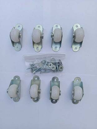 castersman 1'' fix White-Wheels 8 small Fix Roller Castors Single Wheel 30 mm, pack of 8 Multiple Unit Measuring Wheel