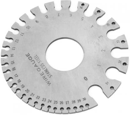 A TO Z TOOLS 1-0.36 Metal Wire Measure Gauge , Metal Round Non-Ferrous Steel Round Wire Gauge Metal Wire Measure Gauge , Metal Round Non-Ferrous Steel Round Wire Gauge, Multiple Unit Measuring Wheel