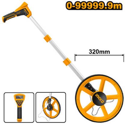 INGCO INGCO HDMW23 Digital display measuring wheel Measuring range:0-99999.9M HDMW23 Digital display measuring wheel Measuring range:0-99999.9M Single Unit Measuring Wheel