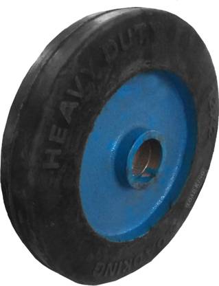 Implemental 6205 Rubber Bonded C.I Wheel Without Bearing For 6205 (10 X 2 INCH) Single Unit Measuring Wheel