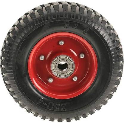 PROBECHO 8-Inch Solid Rubber Single Wheel with Double Bearings Heavy-Duty 8-Inch Solid Rubber Wheel | Single Wheel with Double Bearings Single Unit Measuring Wheel
