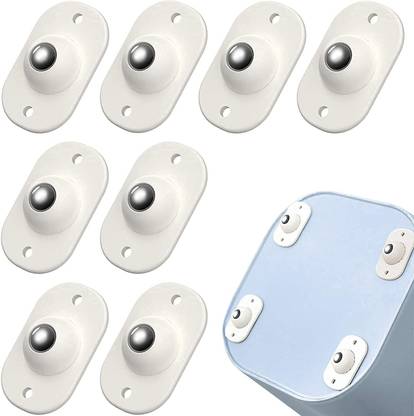 Harvic 360° Rotation Pulley,Swivel Caster Wheels for Furniture Various Storage Boxes 8 Pcs Mini Swivel Casters Wheels, Stainless Steel Self Adhesive Single Unit Measuring Wheel