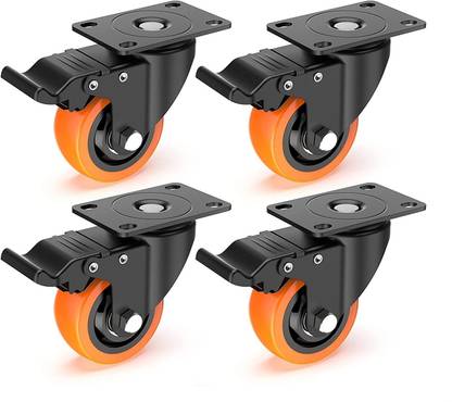 SMP product 2INCH Rotating Polyurethane Wheels For Cooler Stands, Sofas, 360-Degree Rotating Polyurethane Wheels For Toy Wagons, Trolleys Multiple Unit Measuring Wheel