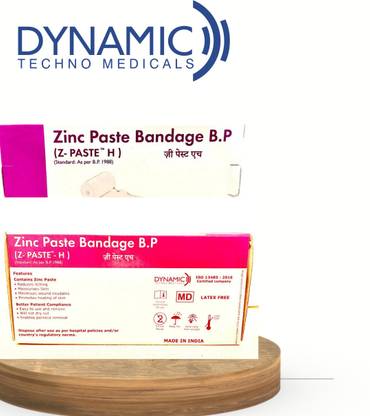 Dyna ZINC PASTE BANDAGE (Z-PASTE H) FOR VERICOSE ECZEMA SIZE 7.5CM*6M Interactive dressings Medical Dressing