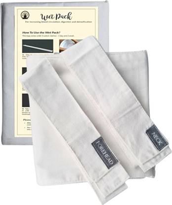 manushya life Wet pack cotton patti for body detox Satvic Lifestyle Gauze Medical Dressing