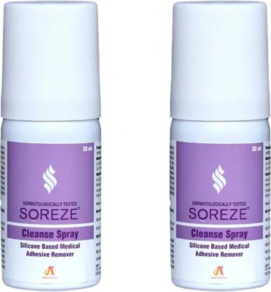 Soreze Cleanse Medical Adhesive Remover Spray | Sting-Free, Painless - 30ML Hydrocolloid Medical Dressing