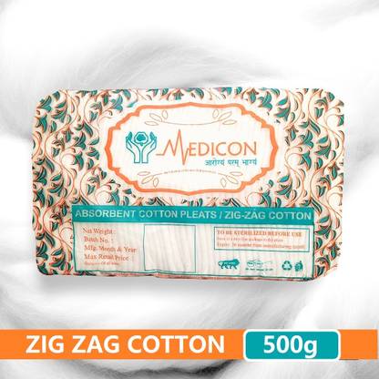 MEDICON ZIG ZAG COTTON SHEET MULTIPURPOSE 500g NET Interactive dressings Medical Dressing