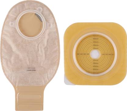 Bao Health Box of 10 Set of Flange and Pouch ( Bag 60mm for Colostomy and Ileostomy) Hydrocolloid Medical Dressing