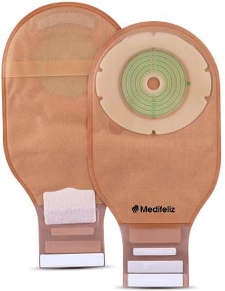 Medifeliz Medifeliz 10214 One-Piece Open Colostomy Bag Opaque 70mm Hydrocolloid Medical Dressing