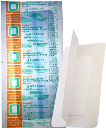 Medicare Non-Woven Sterile Adhesive Dressing Pad,(Size-10 X 25cm) pack of-3 Foams Medical Dressing