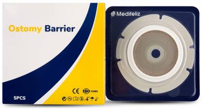 Medifeliz 10506 Ostomy Skin Barrier Baseplate-60mm (Pack Of 5) Hydrocolloid Medical Dressing