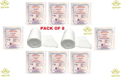 Agarwals Crystal Hygiene Crysto Jee Gamjee Roll 15cm * 2.75Mtr(PACK OF 8) Gauze Medical Dressing