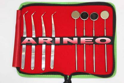 ARINEO DENTAL MIRROR HANDLE WITH TWISSER (PACK OF 8) COMBO Medical Equipment Combo