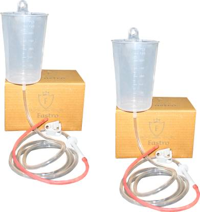 fastro PVC Enema Kit 750ml 2 Pack Combo For Home Use It Includes 1 Pcs. Enema Can 750ml, 1 Pcs Enema Tube 1.5 m., 1 Pcs Enema Clamp Medical Equipment Combo