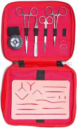 mediwave Suture Practice Kit with Advanced Model Skin Pad for Medical Students Suturing Forceps