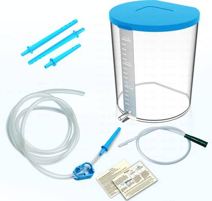 OTICA Enema Kit Douche Set Home Use for All Age Flexible 4 Nozzle and 2M Tube - 1500ml Medical Equipment Combo