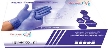 Geocare NITRILE001 Nitrile Examination Gloves