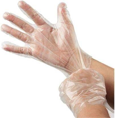 7SHIELD Transparent Plastic Disposable Gloves For Salon,Hotel One Time Use Polyisoprene Examination Gloves