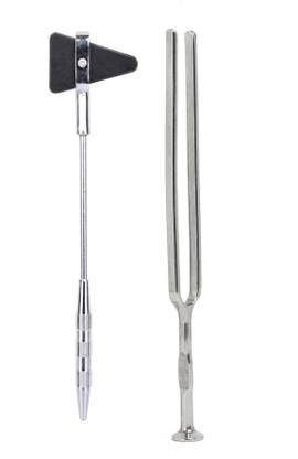 RCSP Medical Knee Reflex Hammer with Tuning Fork, Neurological Tool 512 Hz Medical Hammer