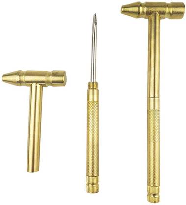 AS TOOL CENTER 6 in 1 Multifunction Brass Plating Handle Precision Medical Hammer