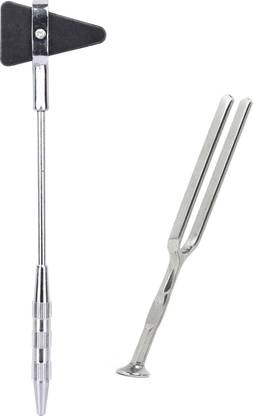 RCSP Medical Knee Reflex Hammer with Tuning Fork, Neurological Tool 128 Hz Medical Hammer