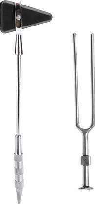 Dr. TORSO Percussion Knee Hammer with Tuning Fork (256 Hz) Triangular head Premium Medical Hammer