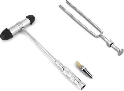 Dr. TORSO Buck Percussion Knee Hammer With Tuning Fork (128 Hz) for Doctors & Students I Medical Hammer