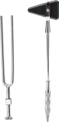 Dr. TORSO Taylor Knee Hammer with 128 Hz Tuning Fork I Built-in Brush I Premium Medical Hammer