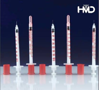 DISPOVAN Insulin Syringe U-40 Super fine 31G- 40 Units (Pack of 100 pcs) Medical Needle