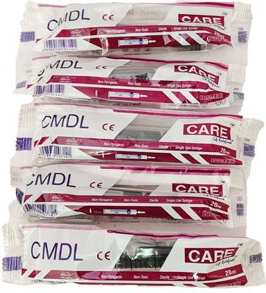 CARE Syringe with needle 20ml, Single use Syringes 10 Pcs Medical Needle