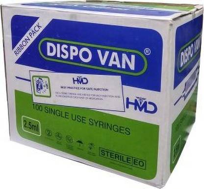 DISPOVAN 2.5 ml Syringe (Pack of 100 pcs) Medical Needle