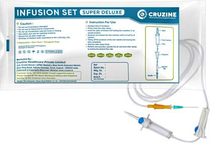 Cruzine 25PCs Vented IV Infusion Set PVC For Safe And Deluxe Intravenous Injections Medical Needle