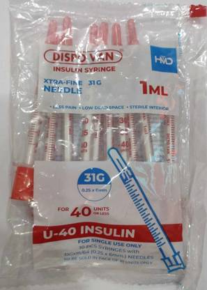 DISPOVAN 50 Insulin Syringe Super fine 31G | Short needle Medical Needle