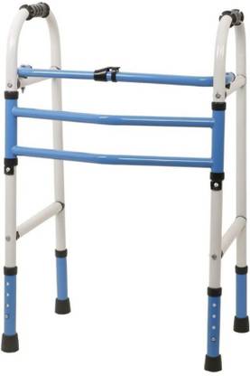 CAREDEAL NEW FEATURES WHITE ADULT WALKER WITH WALKING STICK Medical Reacher & Grabber