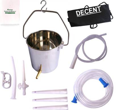 BODY FITNESS Stainless Steel Enema kit one litter with tap nozzle and storage bag Medical Reacher & Grabber