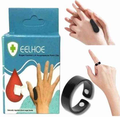DENFY Combo Pack sugar control magnetic ring and L14 Accupressure Clip Medical Reacher & Grabber