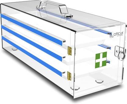 OTICA Formalin Chamber Premium Quality with 5 mm Thick Material (18 inch with 3 Trays) Reusable Medical Tray
