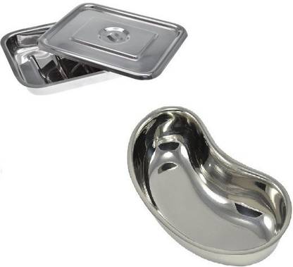 Agarwals Kidney Tray 8" & Instrument Tray 8*3 With Lid Reusable Medical Tray