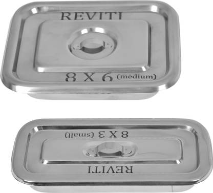 REVITI Instrument Tray 8x6 and Instrument Tray 8x3 Medical Trays Reusable Medical Tray