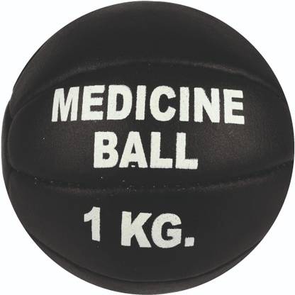 MAIZO Split Leather Medicine Ball for Workout/ Heavyduty - 1kg Medicine Ball