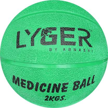 LYGER Sports Exercise Medicine Ball with NoSlip Grip- Weighted Ball for Workout-Green Medicine Ball