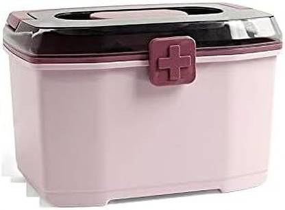 zvonko Plastic Double-Layer Emergency Storage Box First Aid Kit Organizer Medicine Box Medicine Dispenser