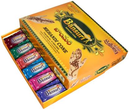 Bansuri Big Natural Mehandi Cone Natural Mehendi