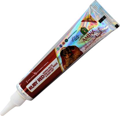 Amina Red Henna Paste Tubes Natural Mehendi