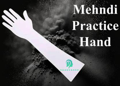 Naagvanshi Reusable Acrylic Mehndi Practice Hand – Washable for Professional Use Natural Mehendi