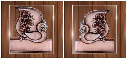 LPKLIPIKA Mehandi Duck Henna Designs figure stencil Tools for your beautiful moment Synthetic Mehendi